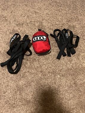 ENO Red Hammock and Strap Kit